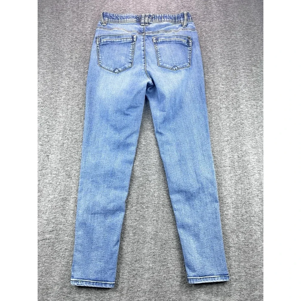 Democracy Jeans Womens‎ 8 Blue Skinny Ab Technology Stretch Denim Cotton Blend